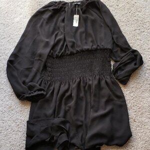 Madewell Sheer Black Mini Dress
